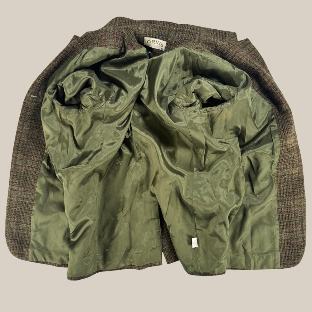 Vintage Orvis Wool Tweed Plaid Blazer Womens 14 Equestrian USA Made Academia - Picture 5 of 9
